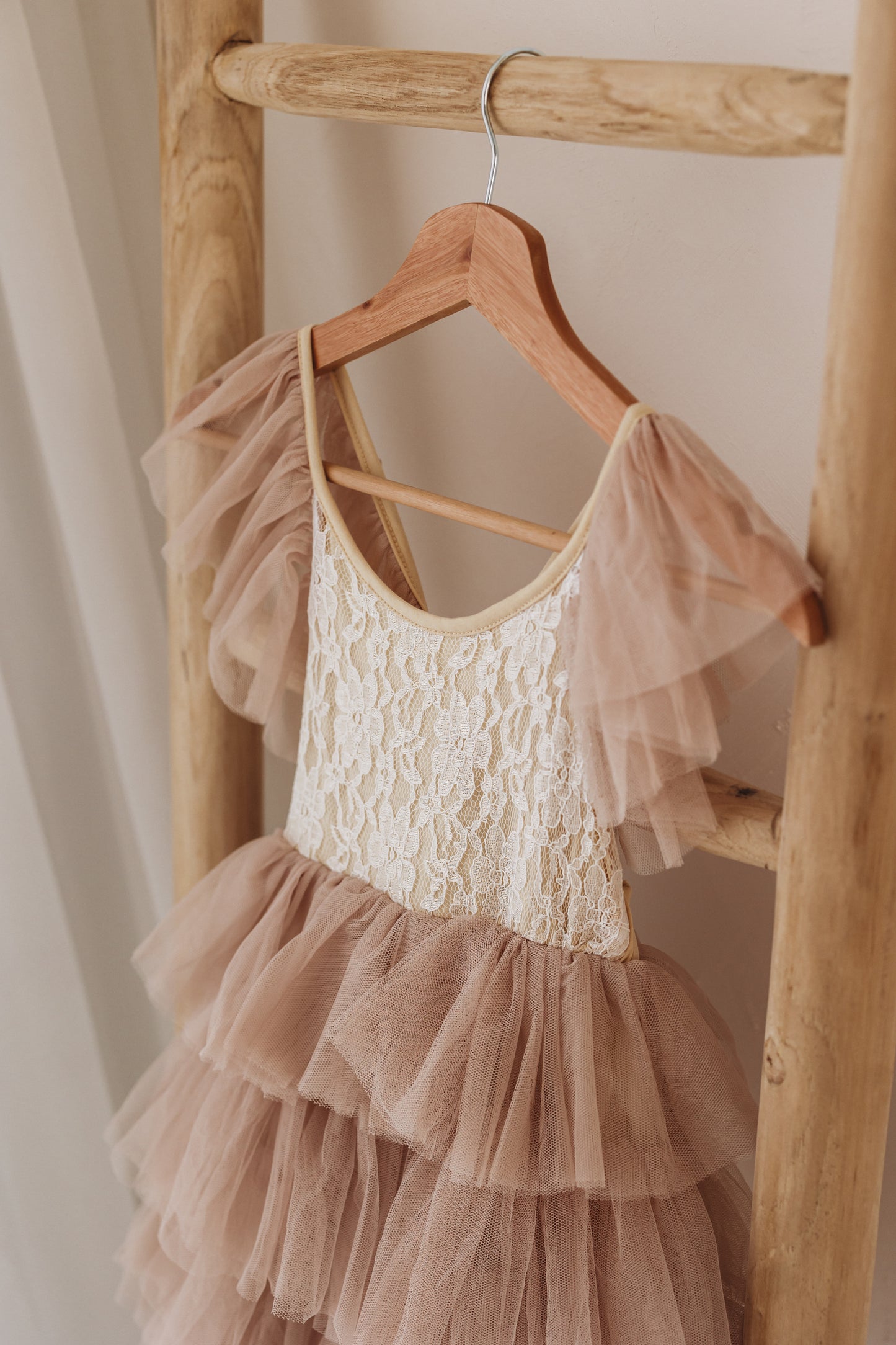 Angel Dress, Blush & Cream
