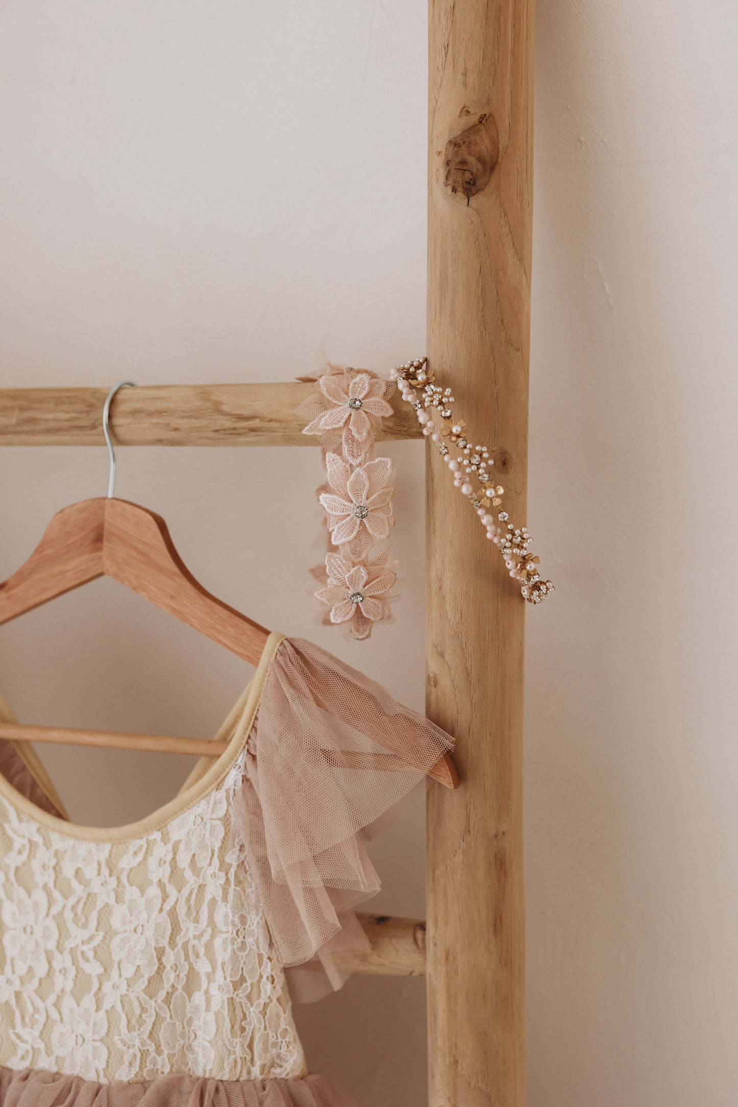 Angel Dress, Blush & Cream