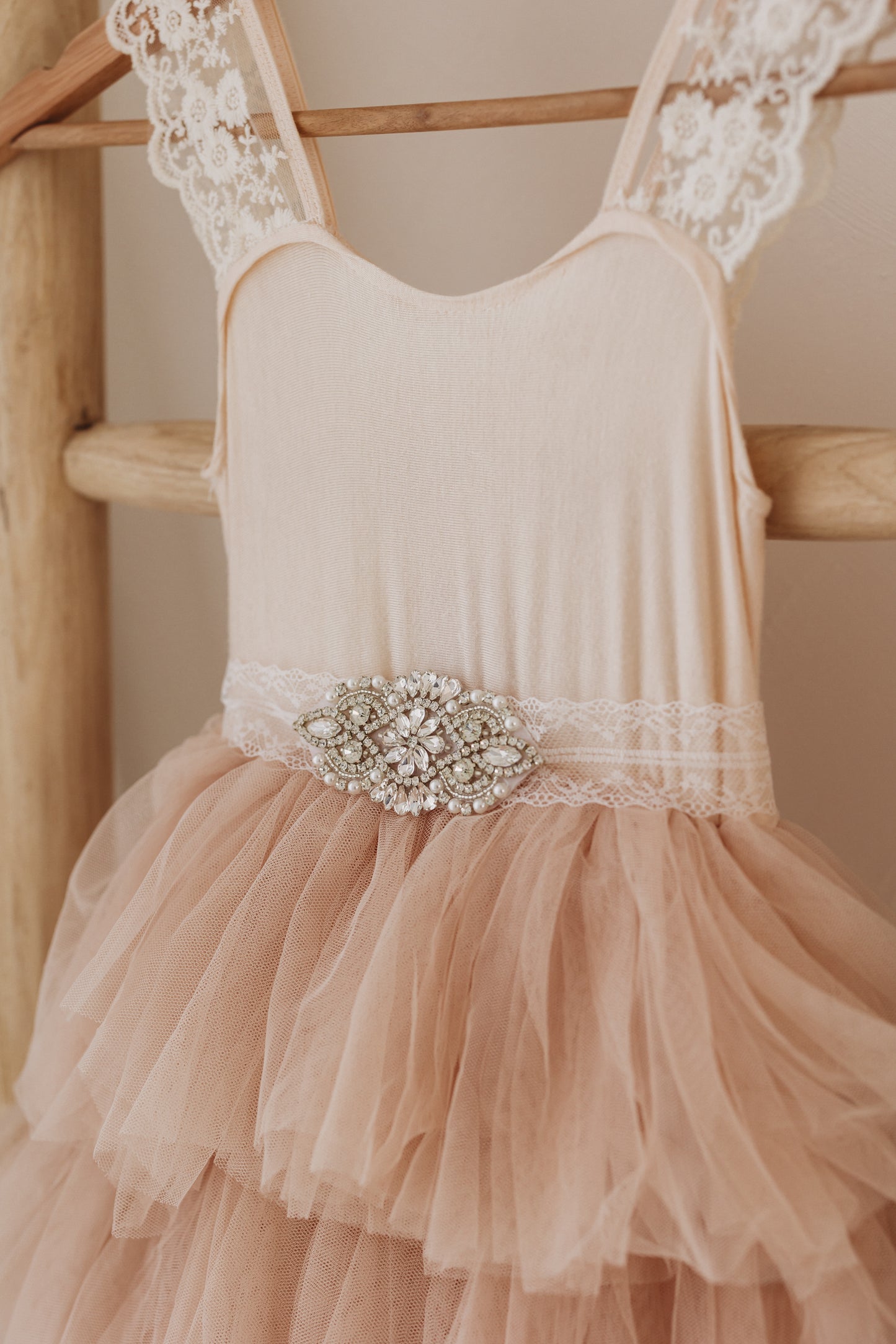 Mila Dress, Neutral Blush