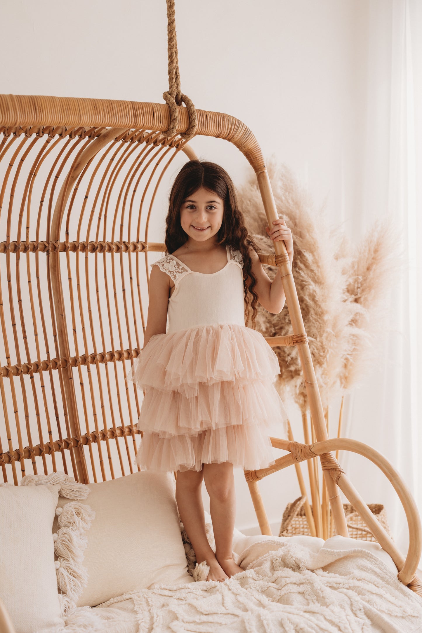 Mila Dress, Neutral Blush