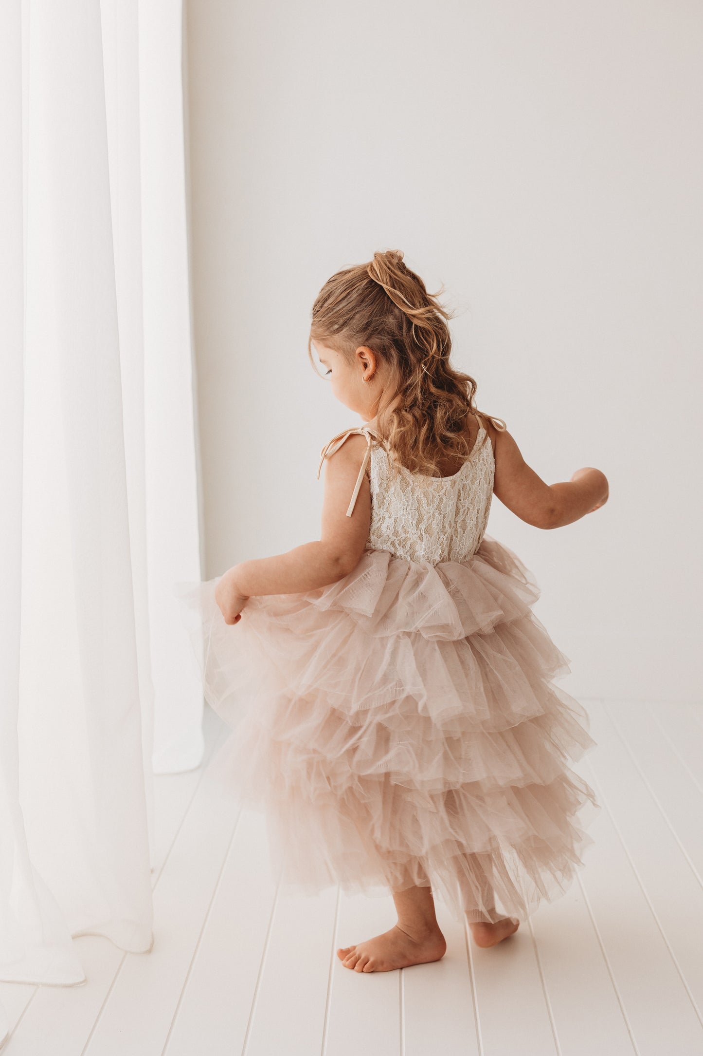 Riri Dress, Cream & Blush