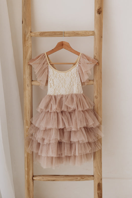 Angel Dress, Blush & Cream