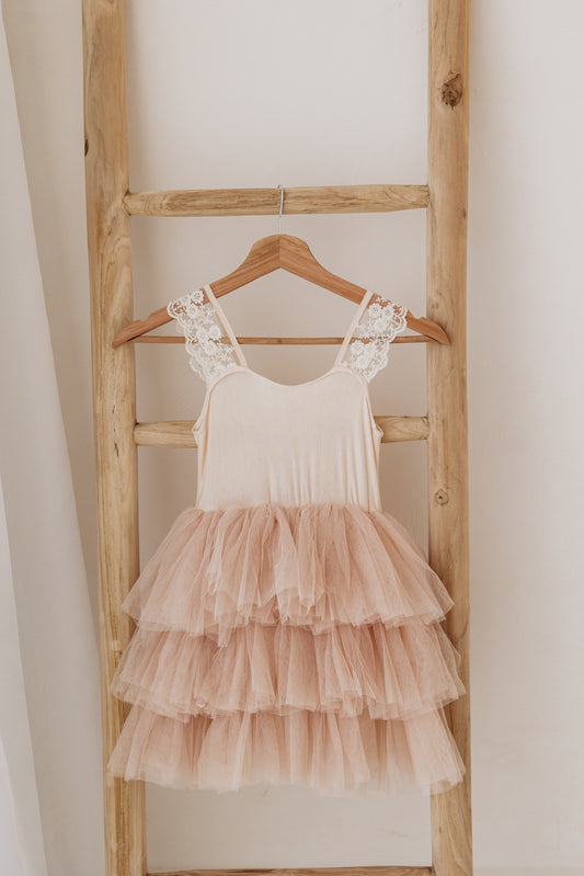 Mila Dress, Neutral Blush