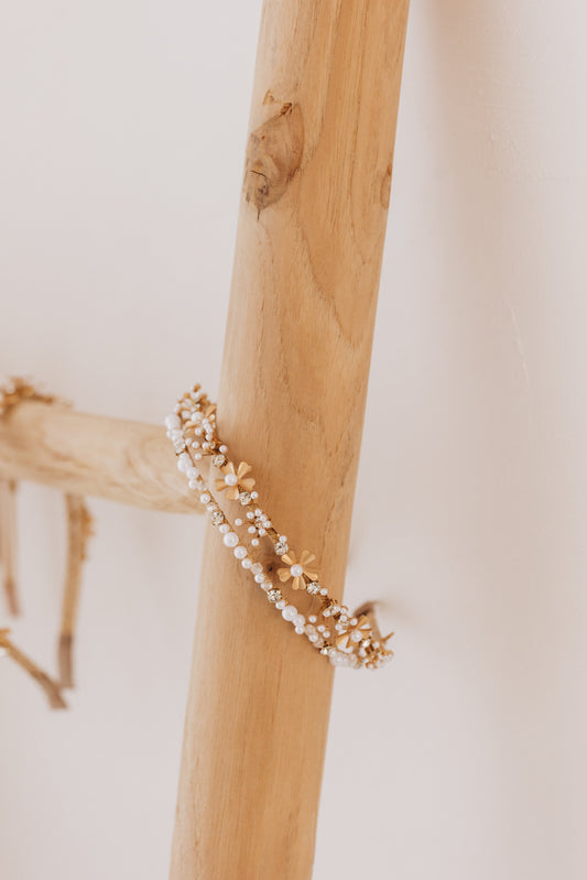 Jewelled Headband, White
