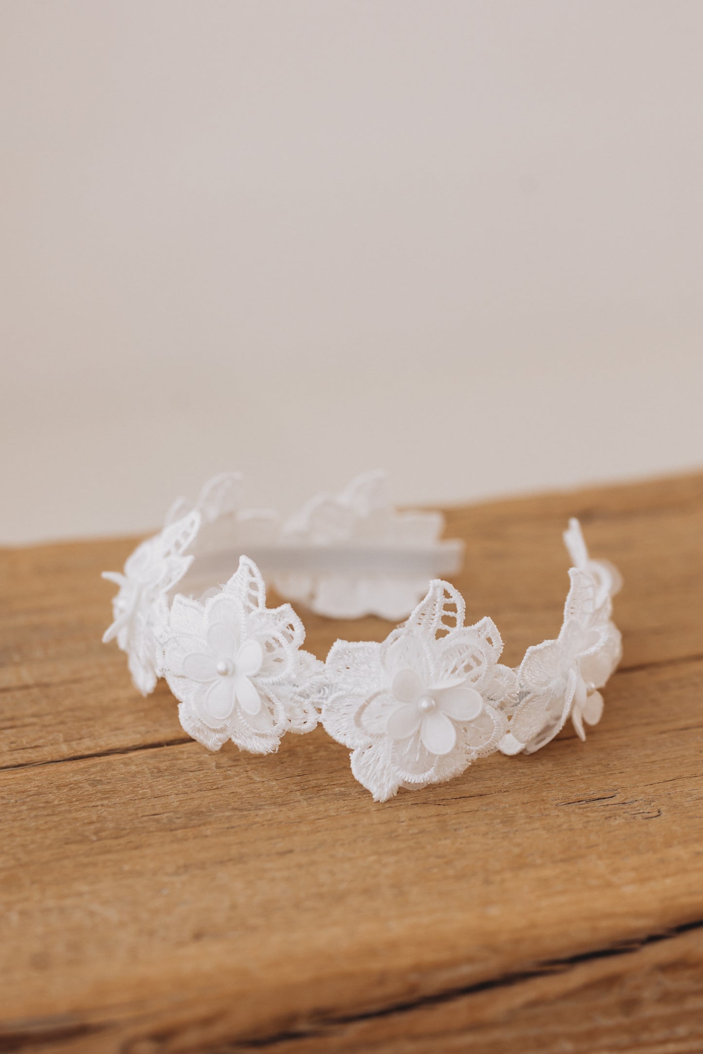 Flower Headband, White