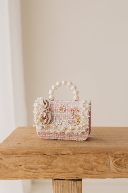 Embellished Tweed, Pink