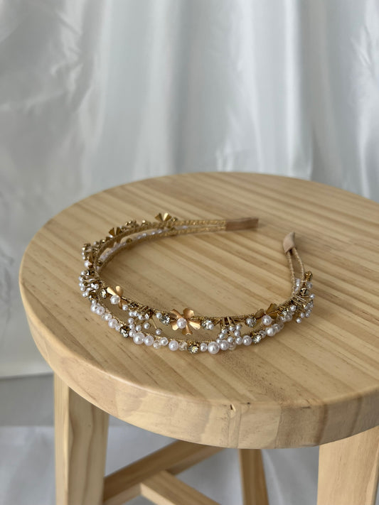 Jewelled Headband, White