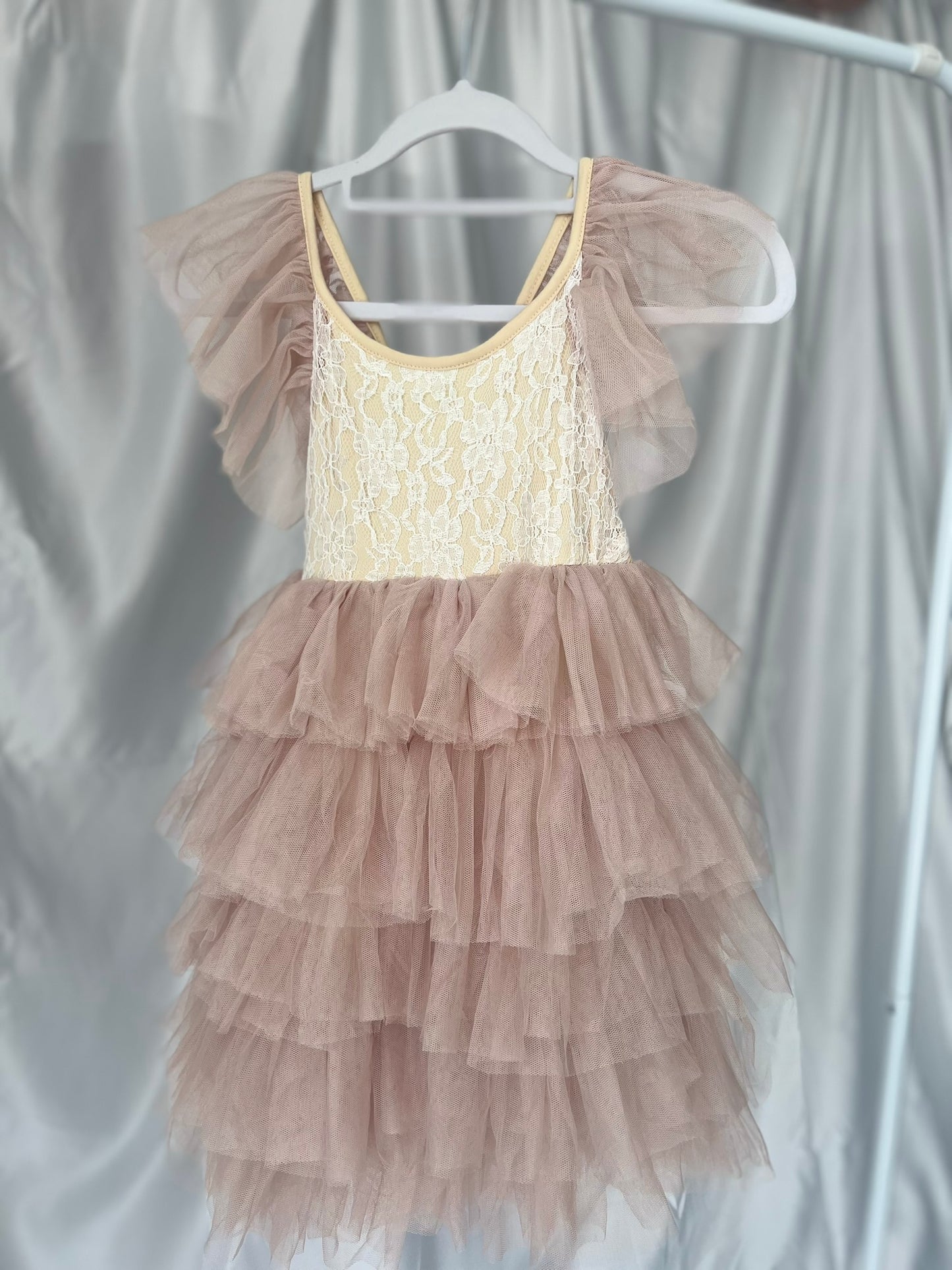 Angel Dress, Blush & Cream